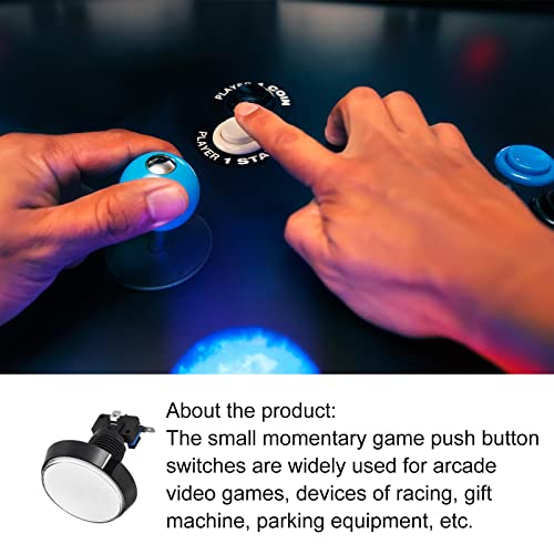 כפתורי לחץ על משחק לחצן משחק עגול מתגים עגול מתגי 5 אור LED צבע עם מתגי מיקרו [למשחק ארקייד] -60 ממ/12V/5